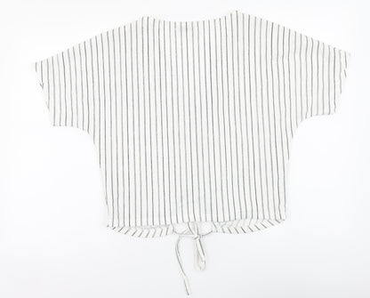 Womens UK Size M Zara White Basic Blouse