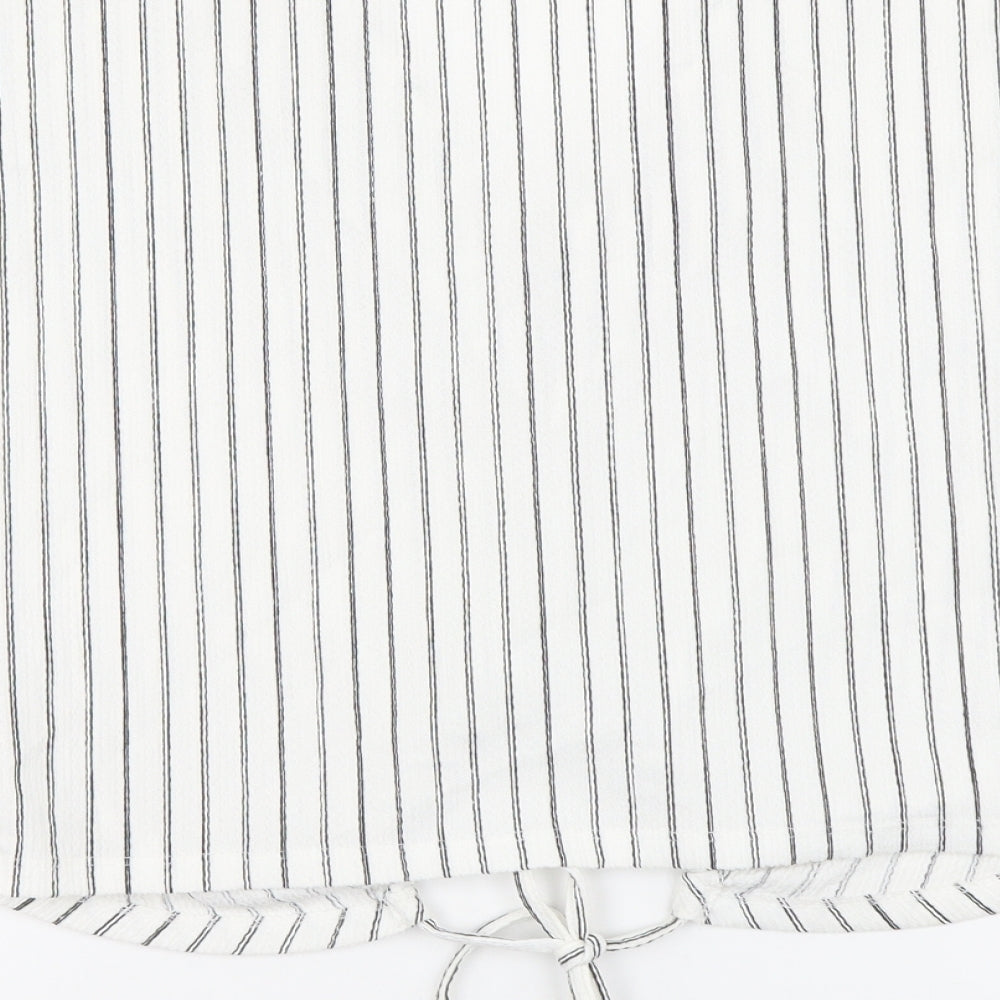 Womens UK Size M Zara White Basic Blouse