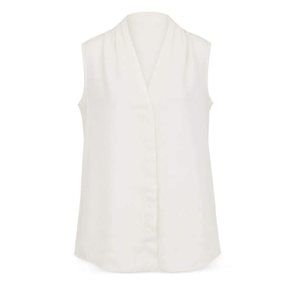 Womens UK Size 10 M&Co White Basic Button-Up