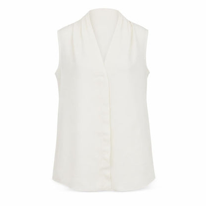 Womens UK Size 10 M&Co White Basic Button-Up