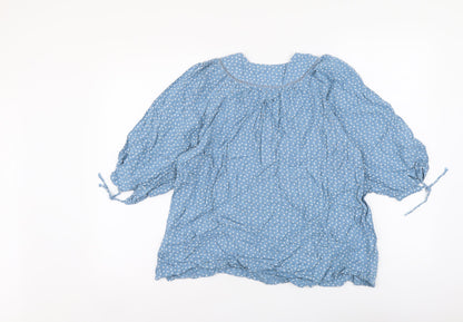 Womens UK Size 8 NEXT Blue Basic Blouse