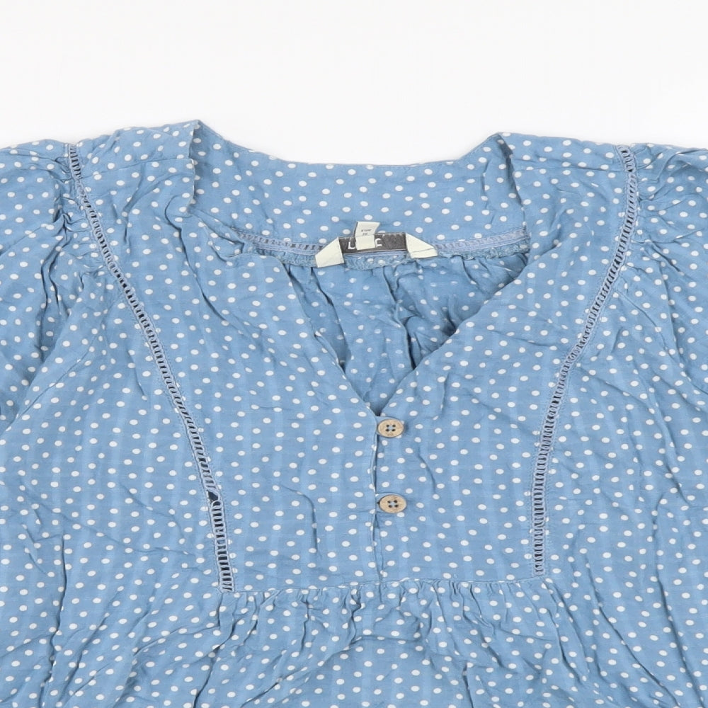 Womens UK Size 8 NEXT Blue Basic Blouse