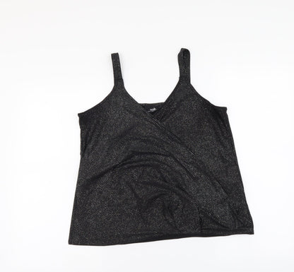 Womens UK Size 14 Wallis Black Basic Tank