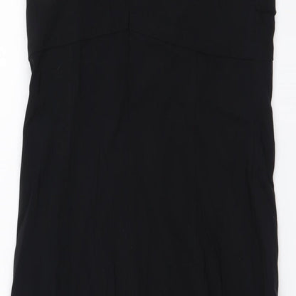 West One Womens Black Viscose Bodycon Size 10 One Shoulder Pullover - Lace Detail