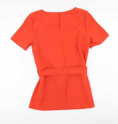 Womens UK Size 6 NEXT Orange Basic Blouse