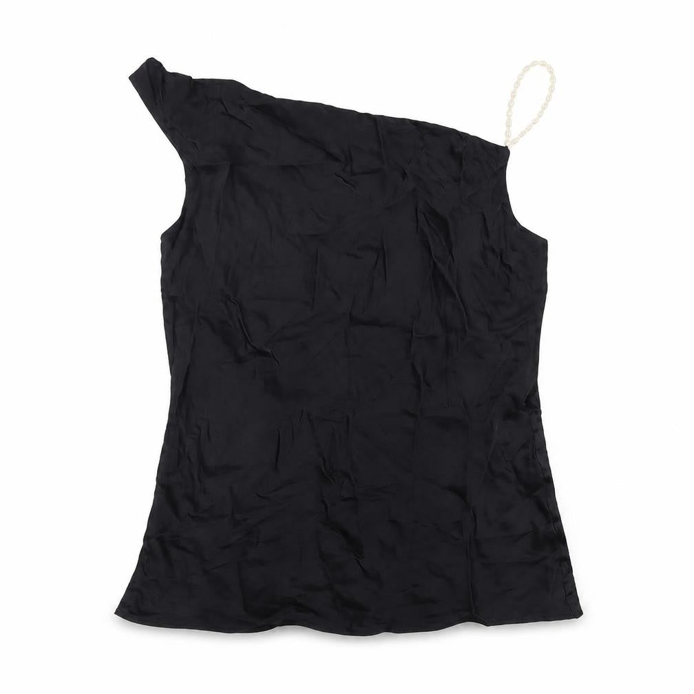 Womens UK Size S Zara Black Basic Blouse