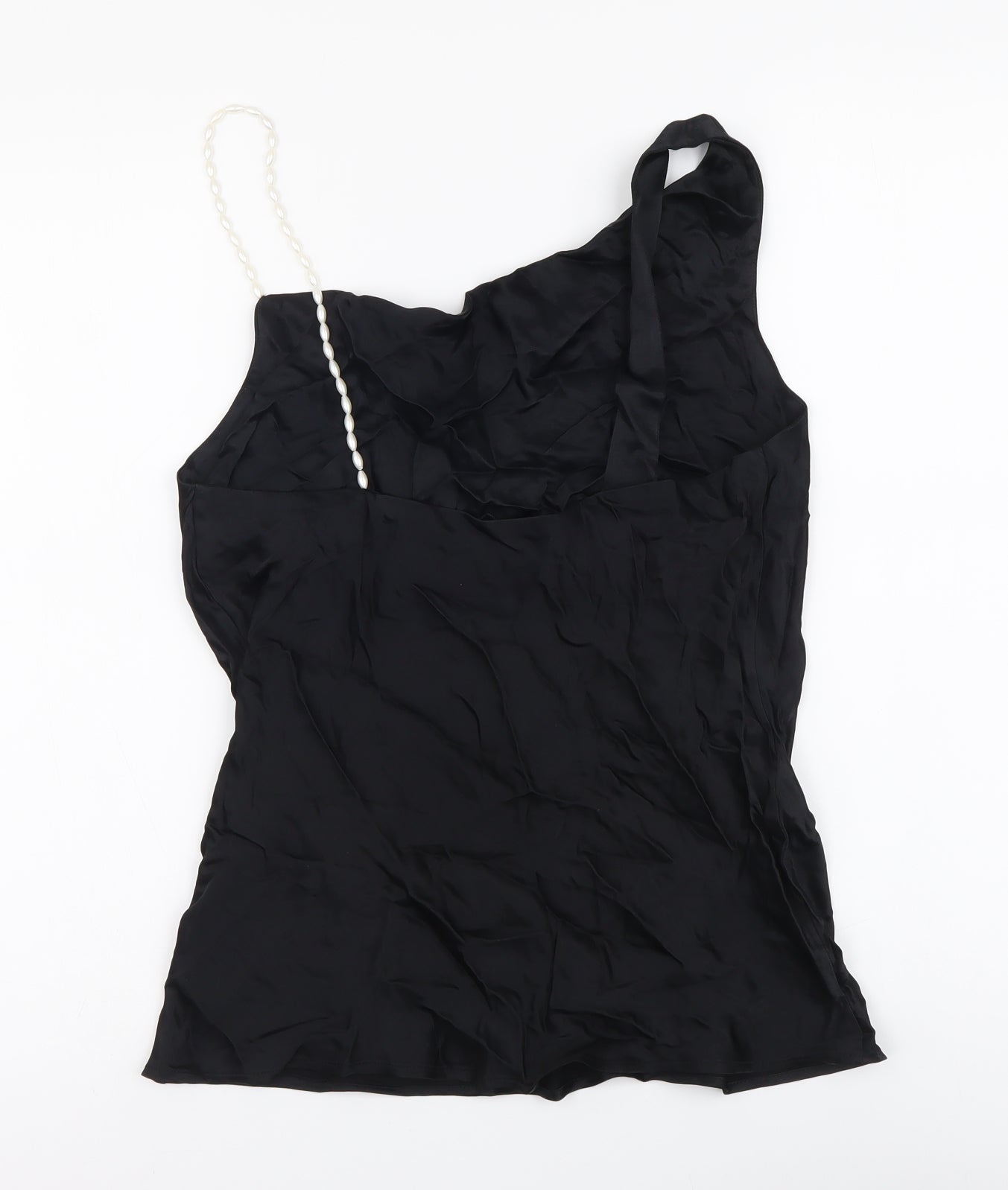 Womens UK Size S Zara Black Basic Blouse