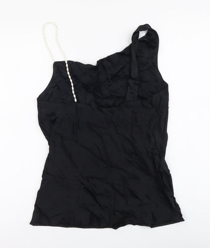 Womens UK Size S Zara Black Basic Blouse