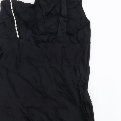 Womens UK Size S Zara Black Basic Blouse