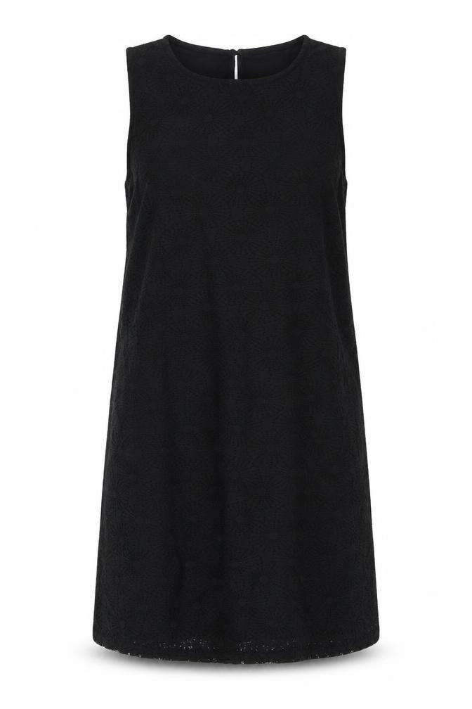 TU Womens Black Polyester A-Line Size 14 Round Neck Pullover
