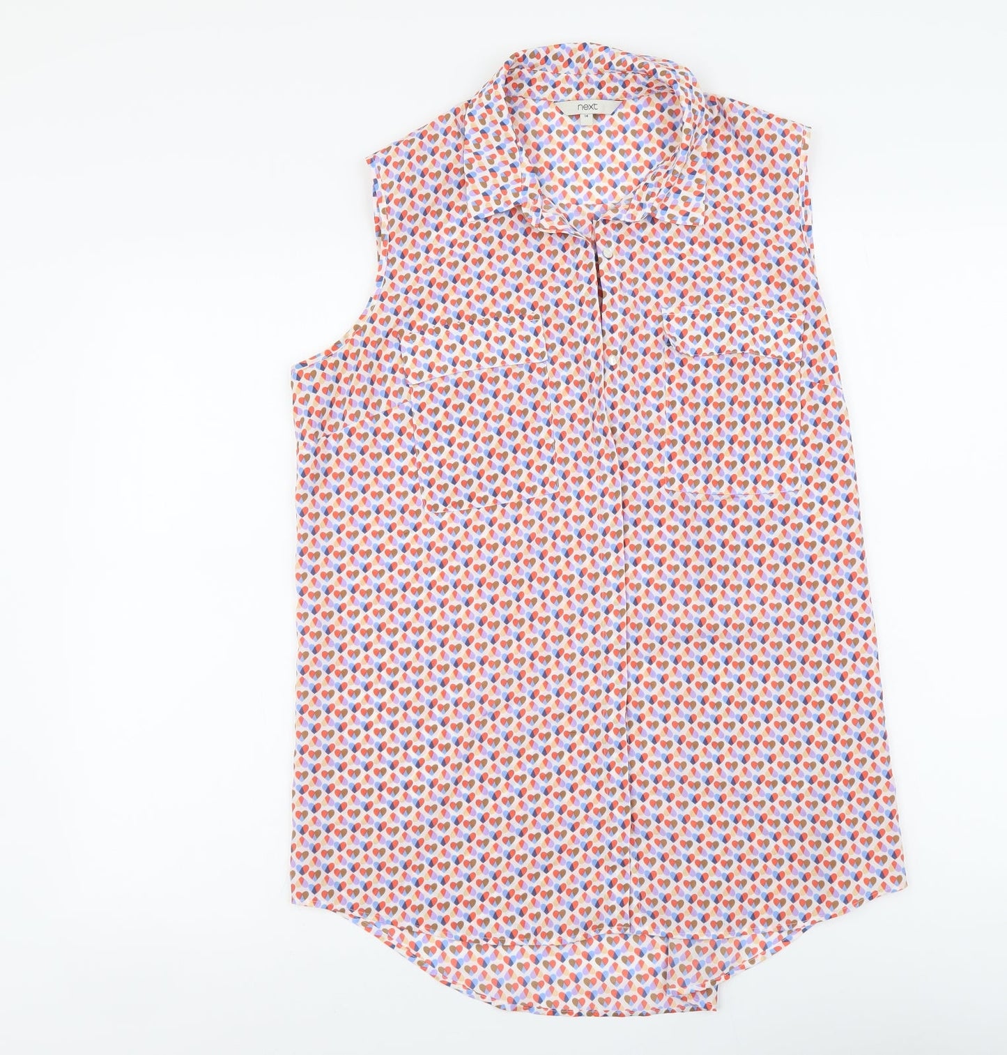 Womens UK Size 14 NEXT Multicoloured Basic Button-Up