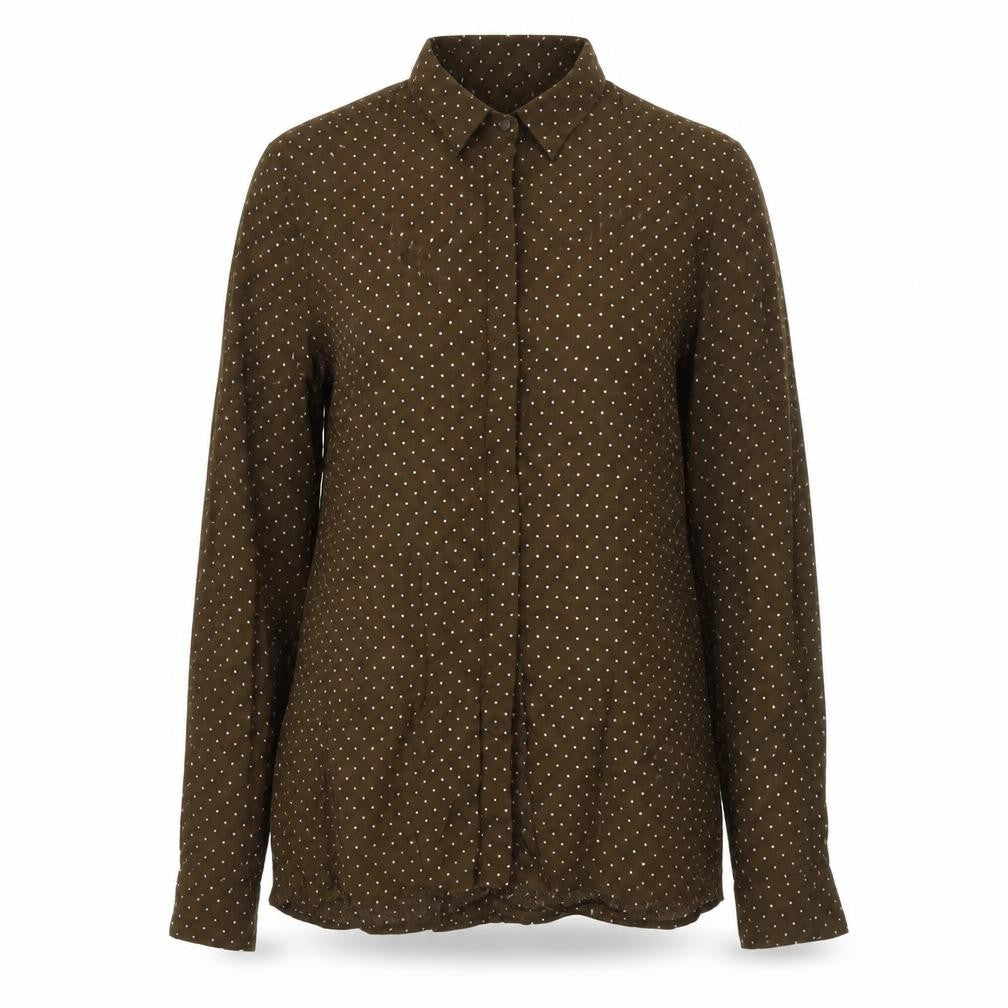 Womens UK Size 10 New Look Brown Basic Button-Up