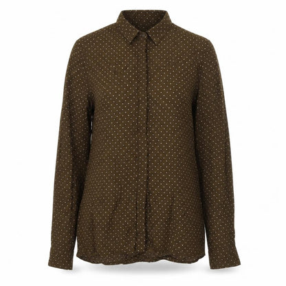 Womens UK Size 10 New Look Brown Basic Button-Up