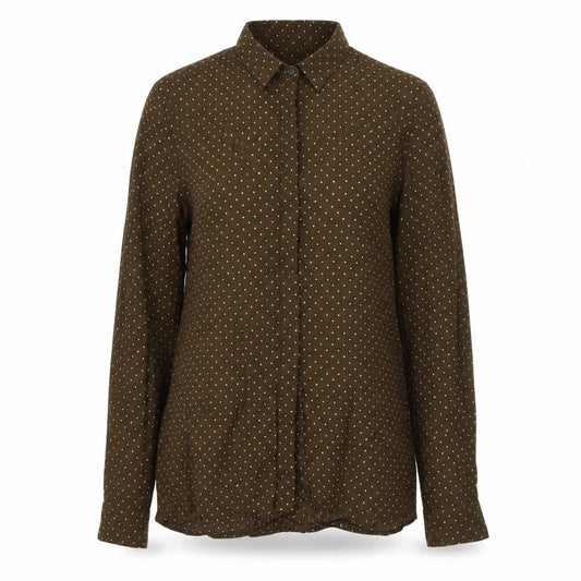 Womens UK Size 10 New Look Brown Basic Button-Up