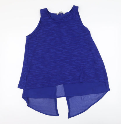 Womens UK Size 14 Peacocks Blue Basic Blouse