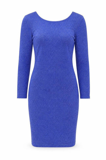 Atmosphere Womens Blue Nylon Bodycon Size 10 Round Neck Pullover