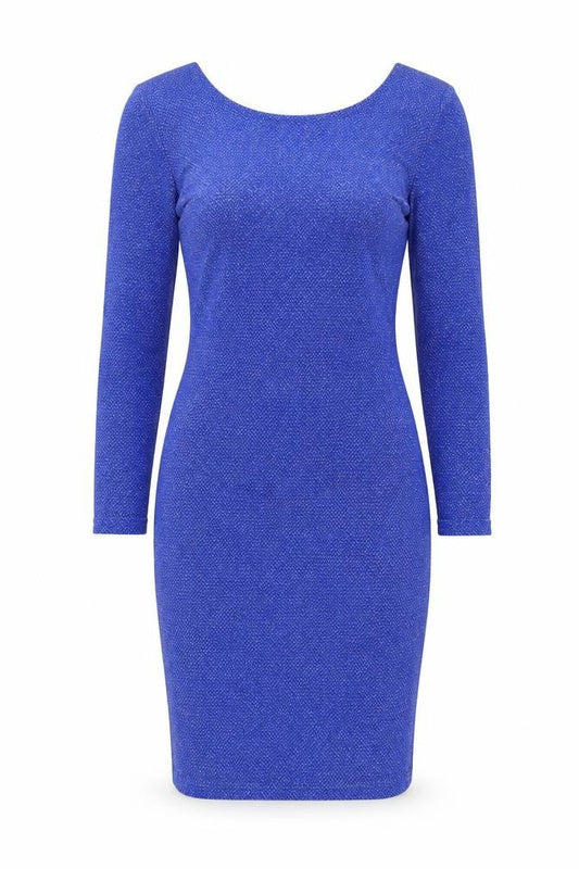 Atmosphere Womens Blue Nylon Bodycon Size 10 Round Neck Pullover