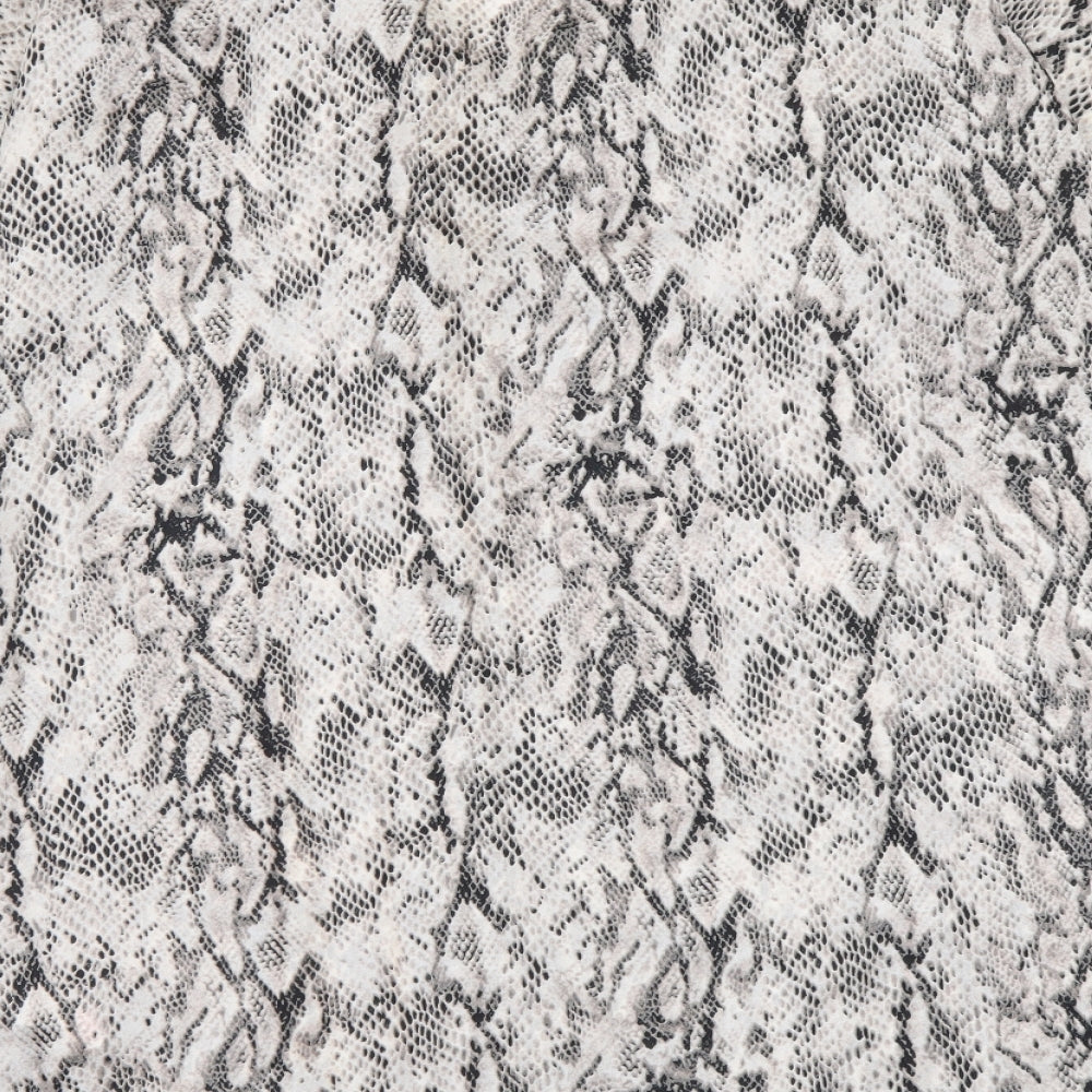 Autograph Womens Beige Animal Print Polyester Tunic Blouse Size 12 V-Neck - Snake pattern