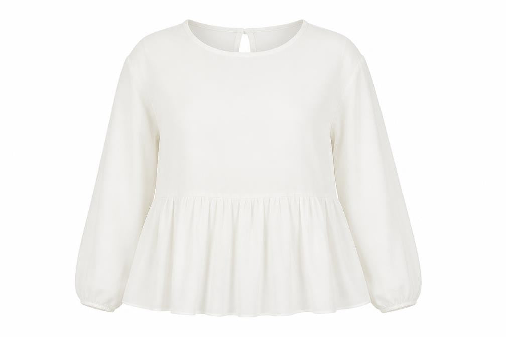 Womens UK Size 12 Made in Italy White Basic Blouse