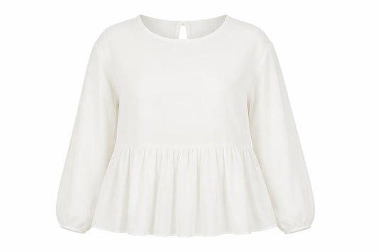 Womens UK Size 12 Made in Italy White Basic Blouse