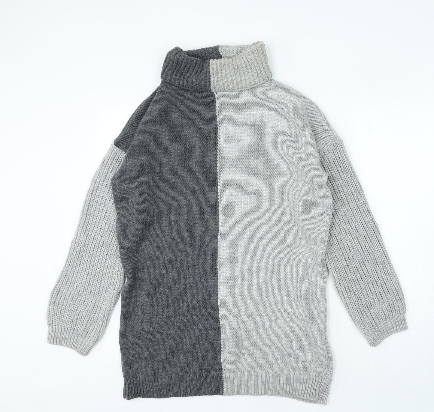 Womens UK Size S PRETTYLITTLETHING Grey Pullover Jumper