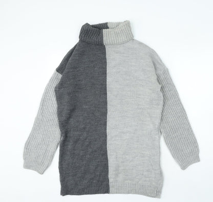 Womens UK Size S PRETTYLITTLETHING Grey Pullover Jumper