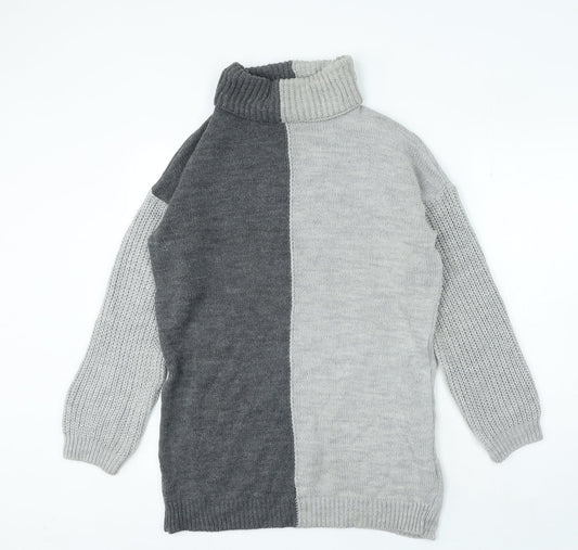 Womens UK Size S PRETTYLITTLETHING Grey Pullover Jumper