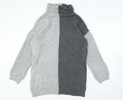 Womens UK Size S PRETTYLITTLETHING Grey Pullover Jumper
