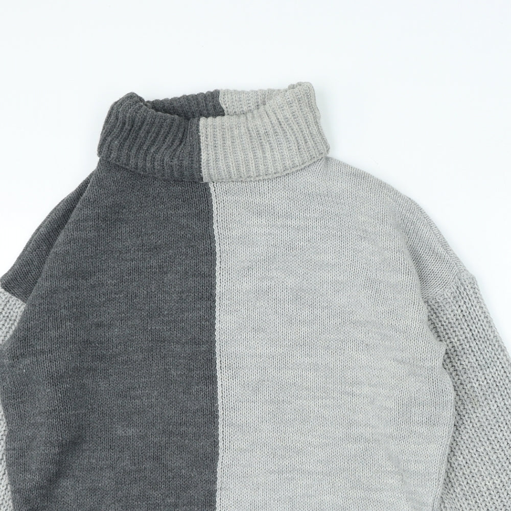 Womens UK Size S PRETTYLITTLETHING Grey Pullover Jumper