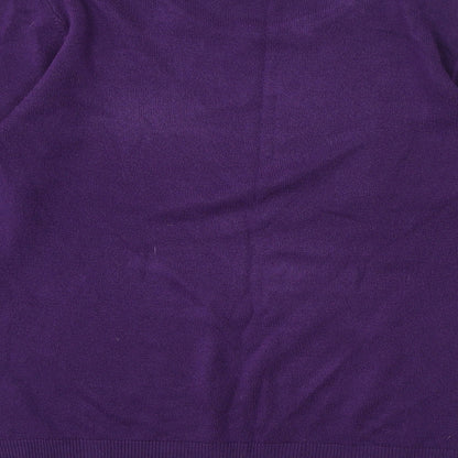 Womens UK Size L Simon Jeffrey Purple Pullover Jumper