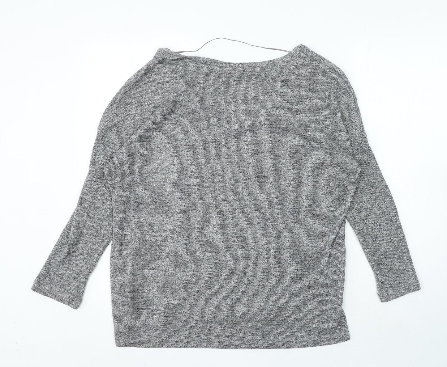Womens UK Size 12 River Island Grey Basic T-Shirt