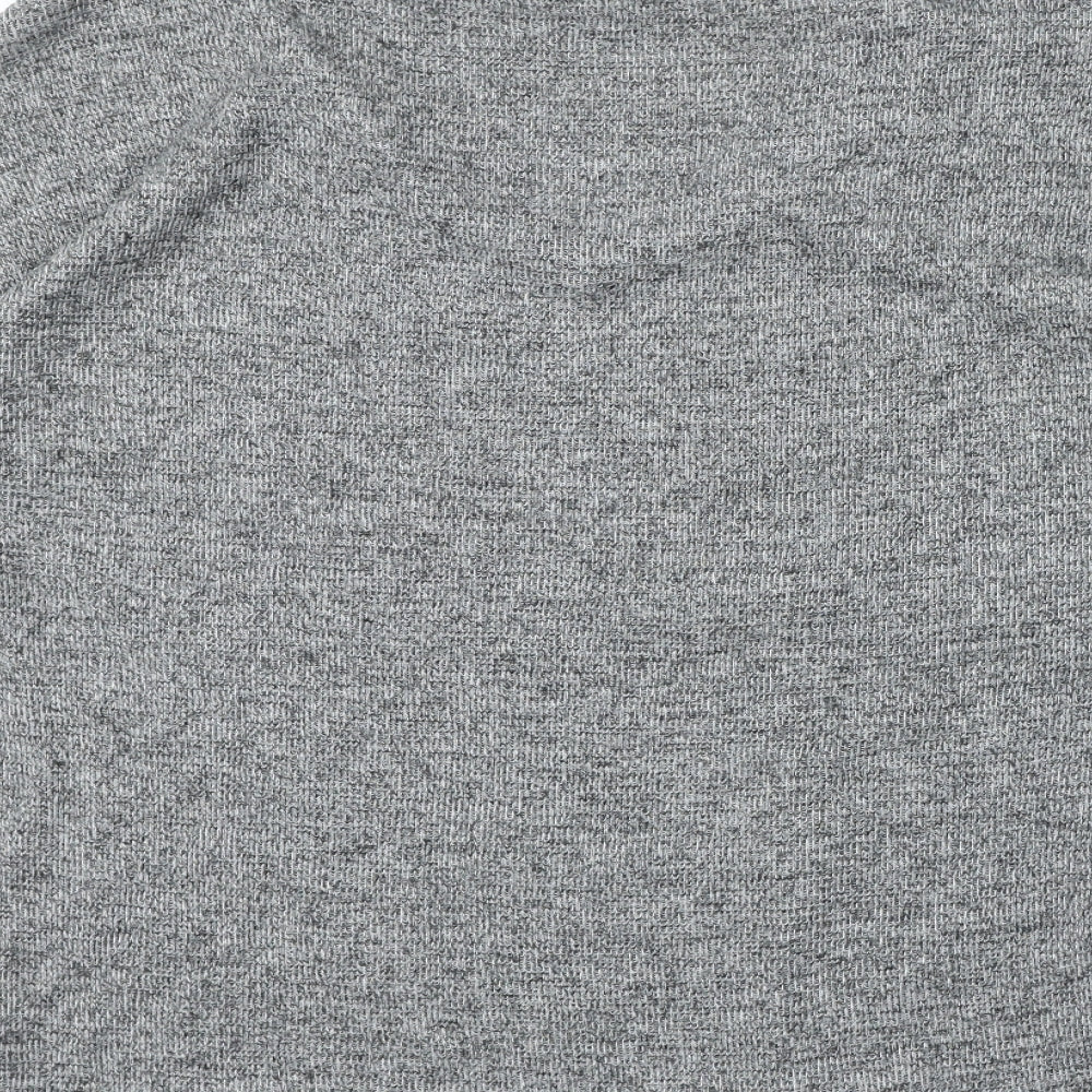 Womens UK Size 12 River Island Grey Basic T-Shirt