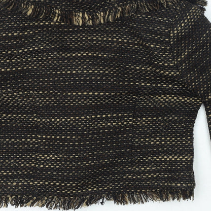 Principles Womens Brown Jacket Size 12 Hook & Eye