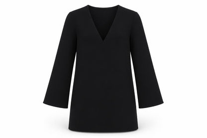 Zara Womens Black Polyester Shift Size XS V-Neck Pullover