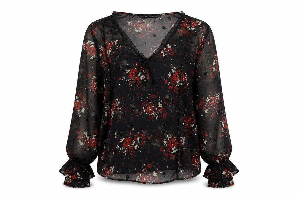 Womens UK Size M Zara Black Basic Blouse
