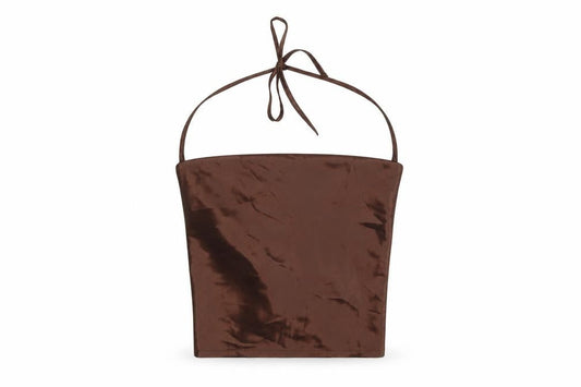 Womens UK Size XS H&M Brown Cropped Tank