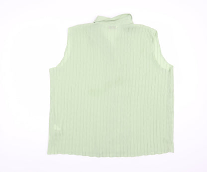 Womens UK Size L Bonmarché Green Basic Button-Up