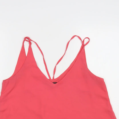 Womens UK Size 10 Etam Pink Camisole Blouse