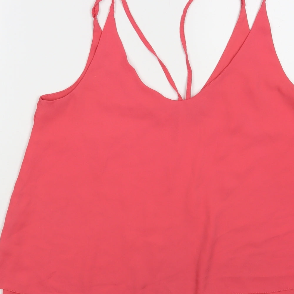 Womens UK Size 10 Etam Pink Camisole Blouse