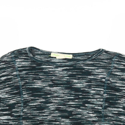 String at stars Womens Green Round Neck Viscose Pullover Jumper Size XS