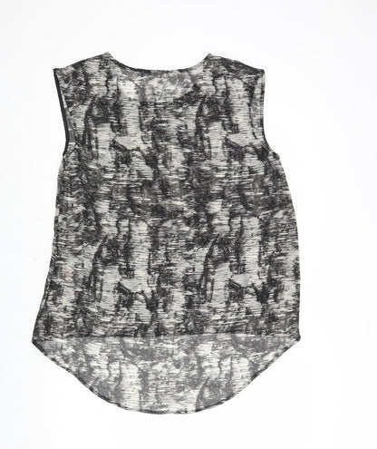 Womens UK Size L VILA Grey Basic Blouse