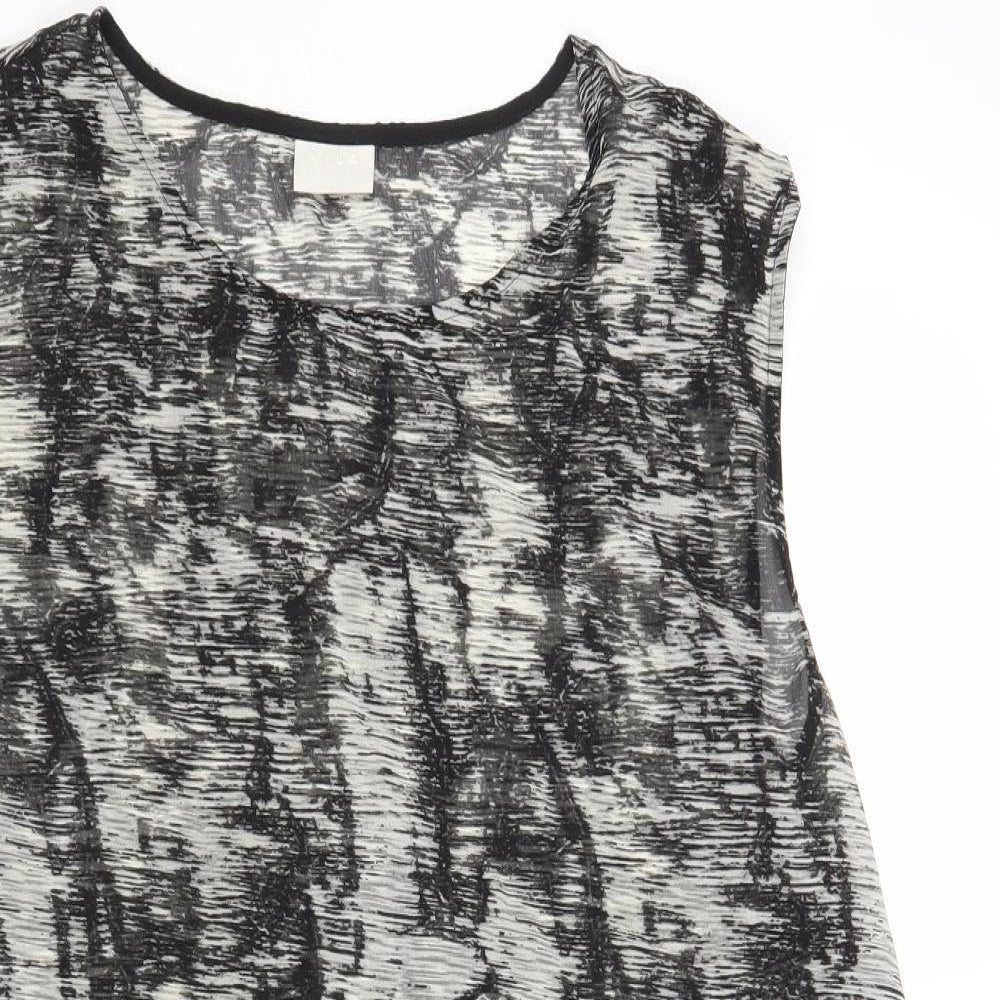 Womens UK Size L VILA Grey Basic Blouse