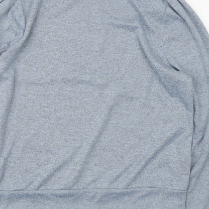 Nutmeg Womens Blue Round Neck Polyester Pullover Jumper Size 12 - Pleated sleeve