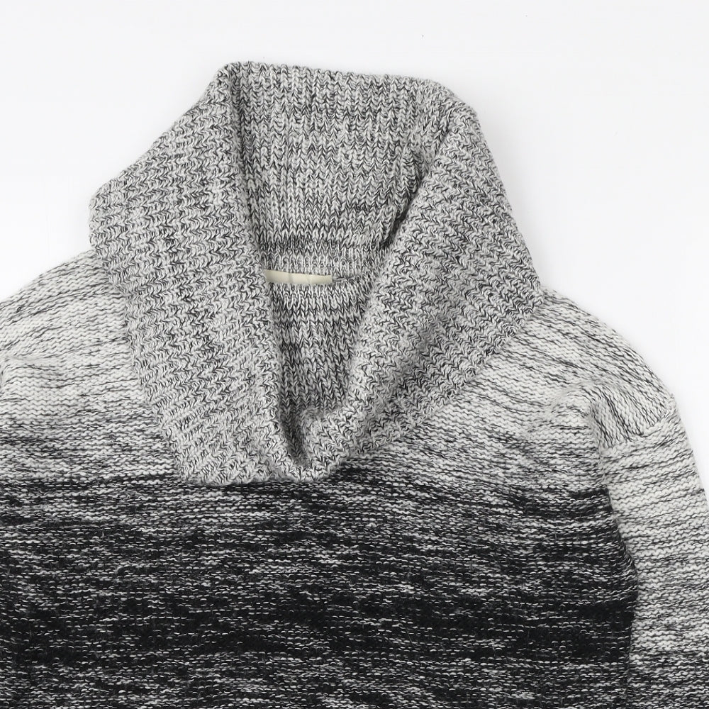 Wish-Bone Womens Grey Roll Neck Viscose Pullover Jumper Size M