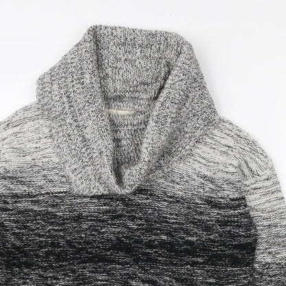 Wish-Bone Womens Grey Roll Neck Viscose Pullover Jumper Size M