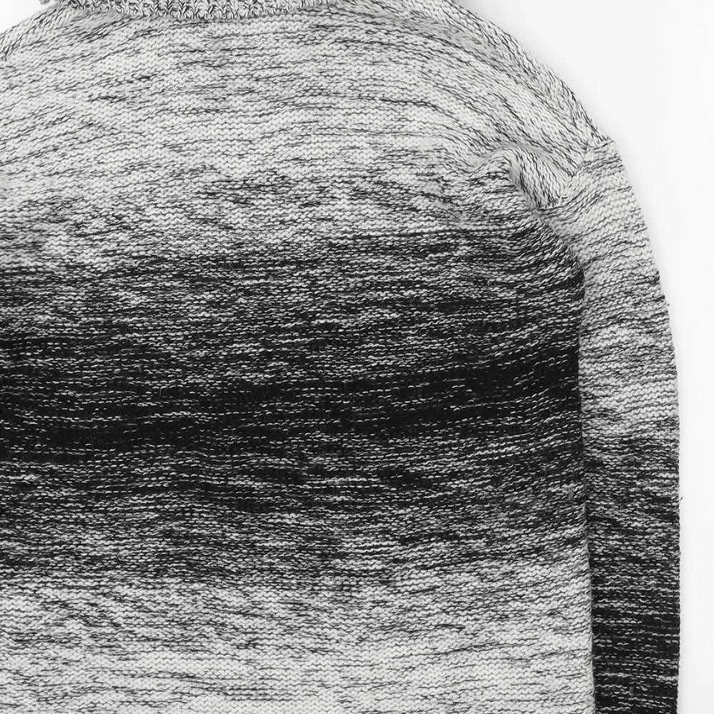 Wish-Bone Womens Grey Roll Neck Viscose Pullover Jumper Size M