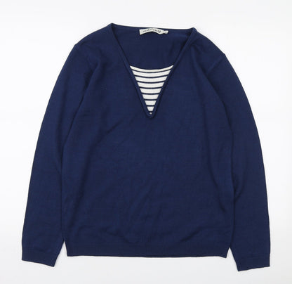 Womens UK Size S Cashmasoft Blue Pullover Jumper