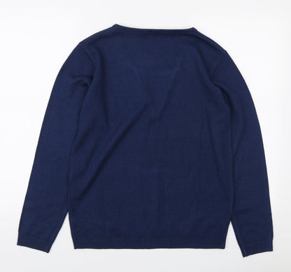 Womens UK Size S Cashmasoft Blue Pullover Jumper