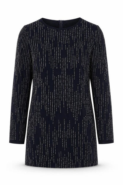 Ruby Ray Womens Blue Polyester Mini Size 10 Round Neck Zip
