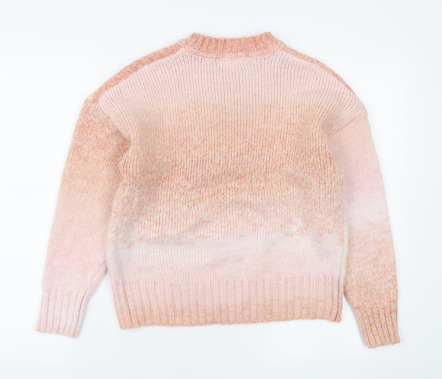 Primark Womens Pink Mock Neck Polyester Pullover Jumper Size 2XS